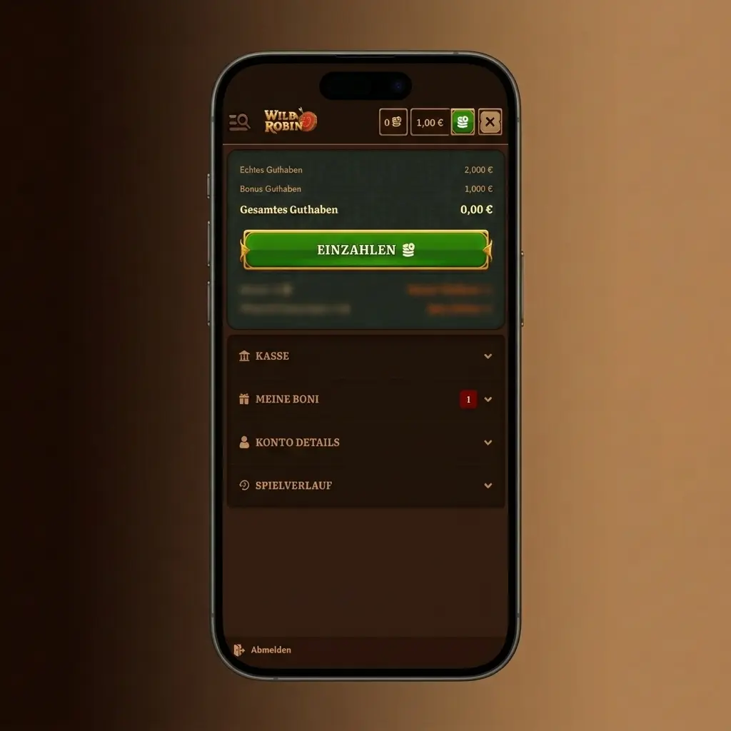 Einzahlung bei Wild Robin in 5 Schritten mit Karten, Banktransfer, MiFinity und Krypto ab 20 EUR
