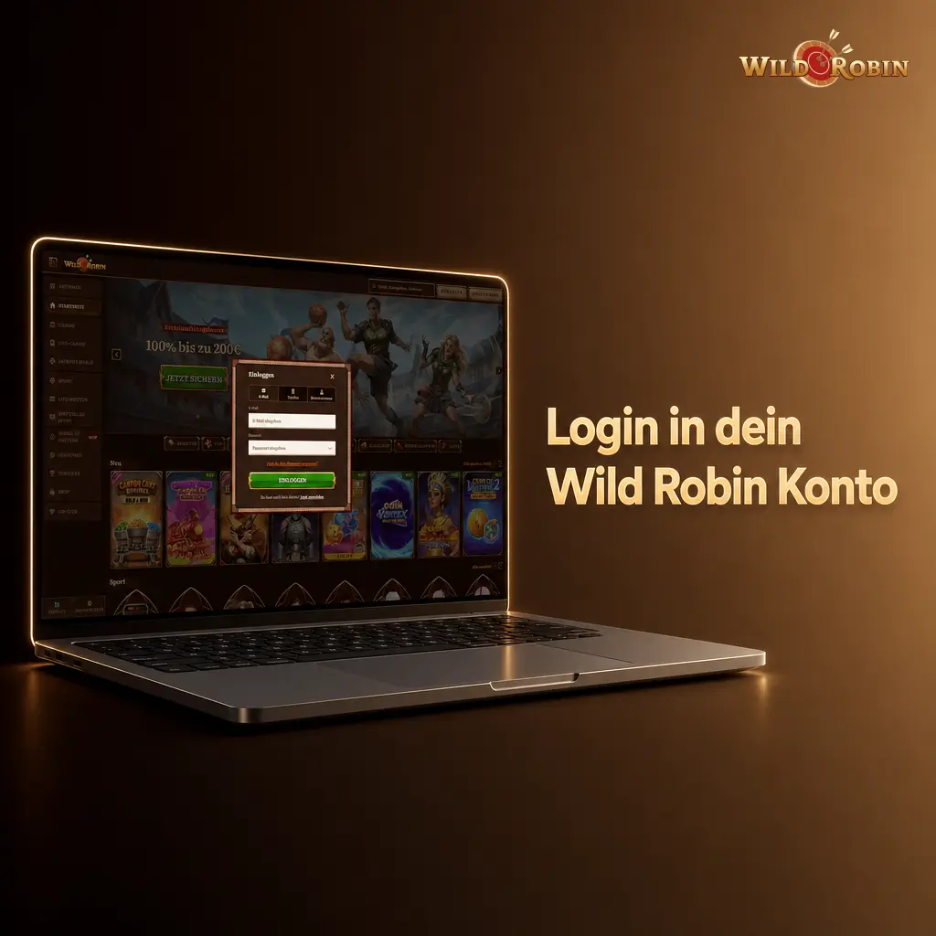 Wild Robin Login: Anmeldung mit E-Mail und Passwort sowie Konto-, Bonus- und Sicherheitseinstellungen