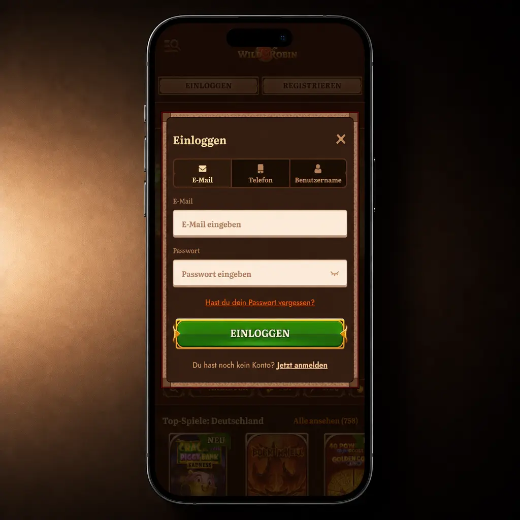 Android-Smartphone mit Wild Robin APK Download und Installationsanleitung in sechs Schritten
