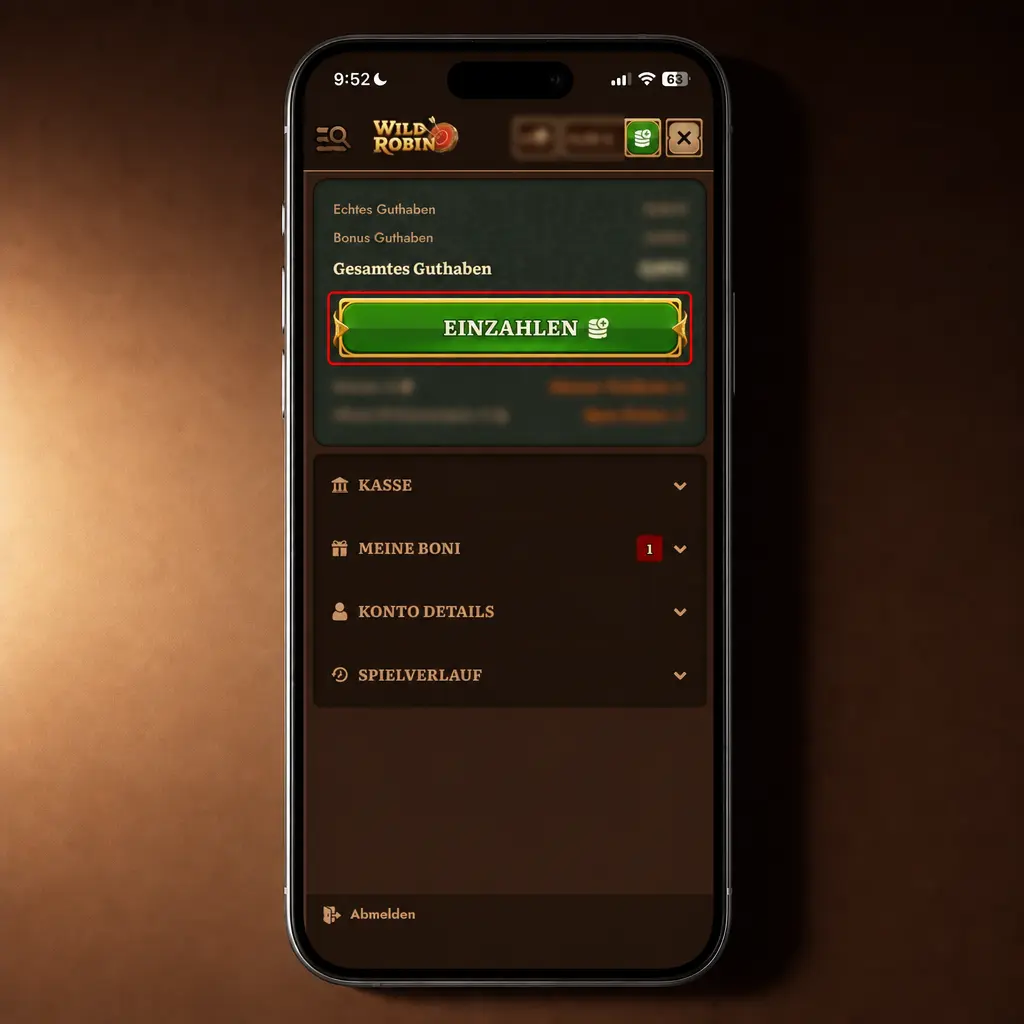 Mobile Kasse zur Einzahlung per App mit Karte, Banküberweisung, MiFinity oder Kryptowährung